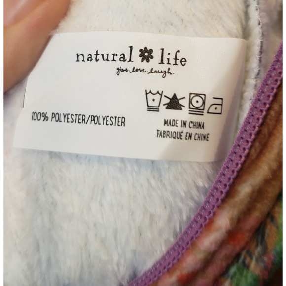 NWT Natural Life Womens Multicolor Floral Fleece Pajama Jumper Size Small Soft - Picture 8 of 8